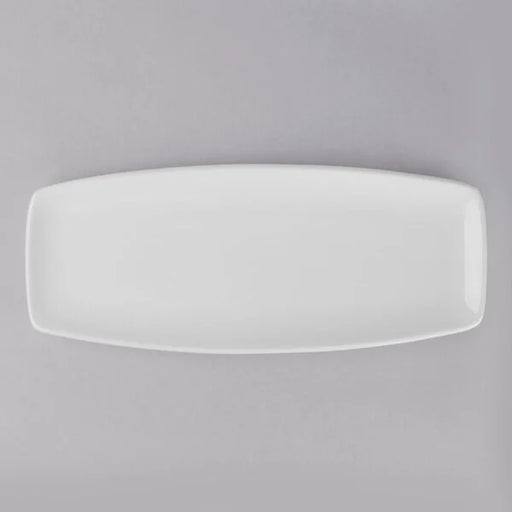 Libbey Basics 14" x 6" Bright White Long Rectangular Porcelain Tray BW-1449 12/1EA*