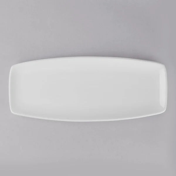 Libbey Basics 14" x 6" Bright White Long Rectangular Porcelain Tray BW-1449 12/1EA*