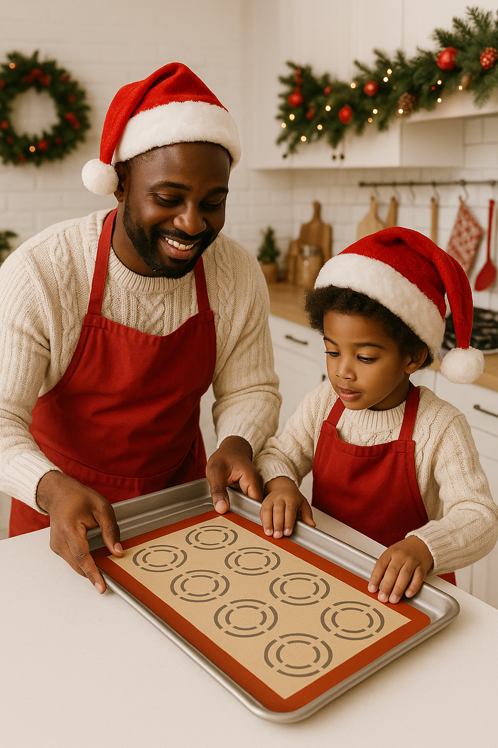 Baking Mult Multi-Use Silicone Baking Mat w/ Cookie Circles Fits 13 x 18 Cookie ...