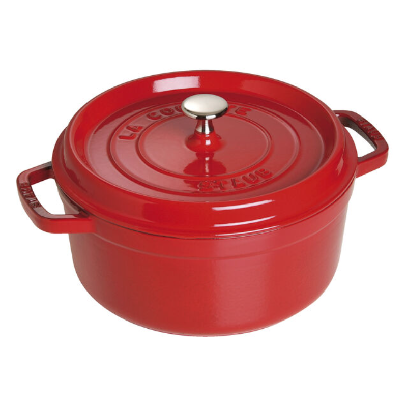 Staub 5 1/2 qt Enameled Cast Iron Cocotte with Lid