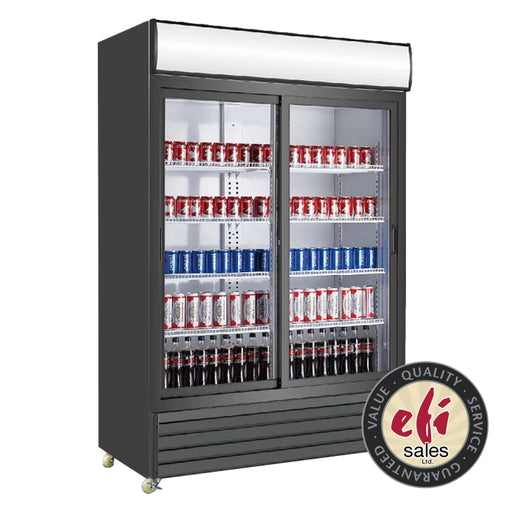 EFI 52.4" Double Glass Door Refrigerated Merchandiser