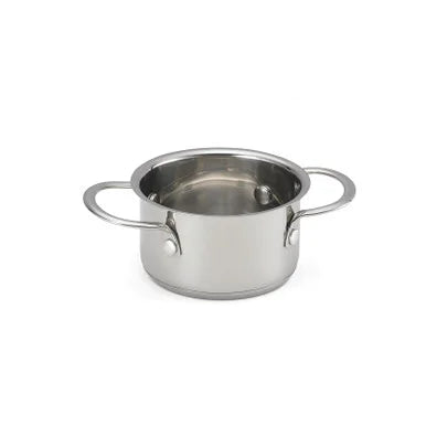 Tablecraft 14 oz Round Stainless Steel Mini Server Pot with 2 Handle CW2072