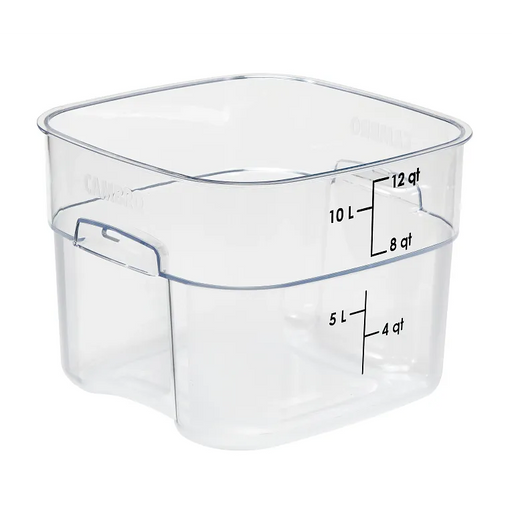 CamSquares FreshPro - 12 Qt. Clear Square Polycarbonate Food Storage Container 12SFSPROCW135 - 1/1EA