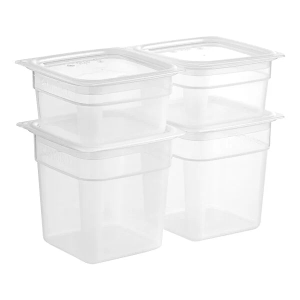 Cambro FPMINI8 - 8 pc Food Storage Containers with Lids, 16 oz & 32 oz