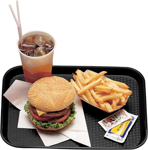 Cambro Fast Food Tray Black 11 7/8" x 16 1/8" 1216FF110