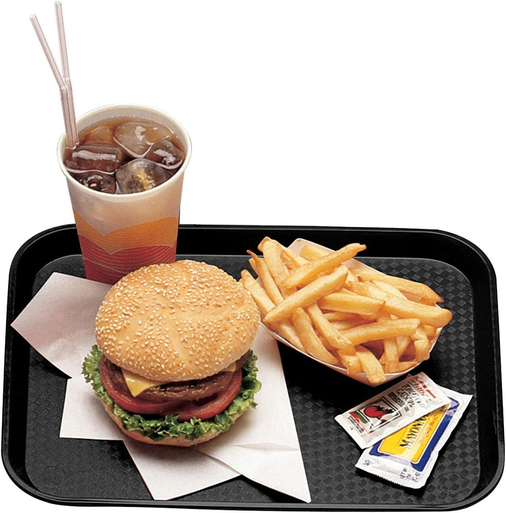 Cambro Fast Food Tray Black 11 7/8" x 16 1/8" 1216FF110
