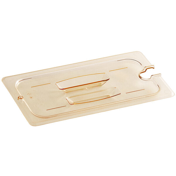 Cambro - Lid Notched Amber 1/3 Size High Heat 30HPCHN150 - 1/1EA