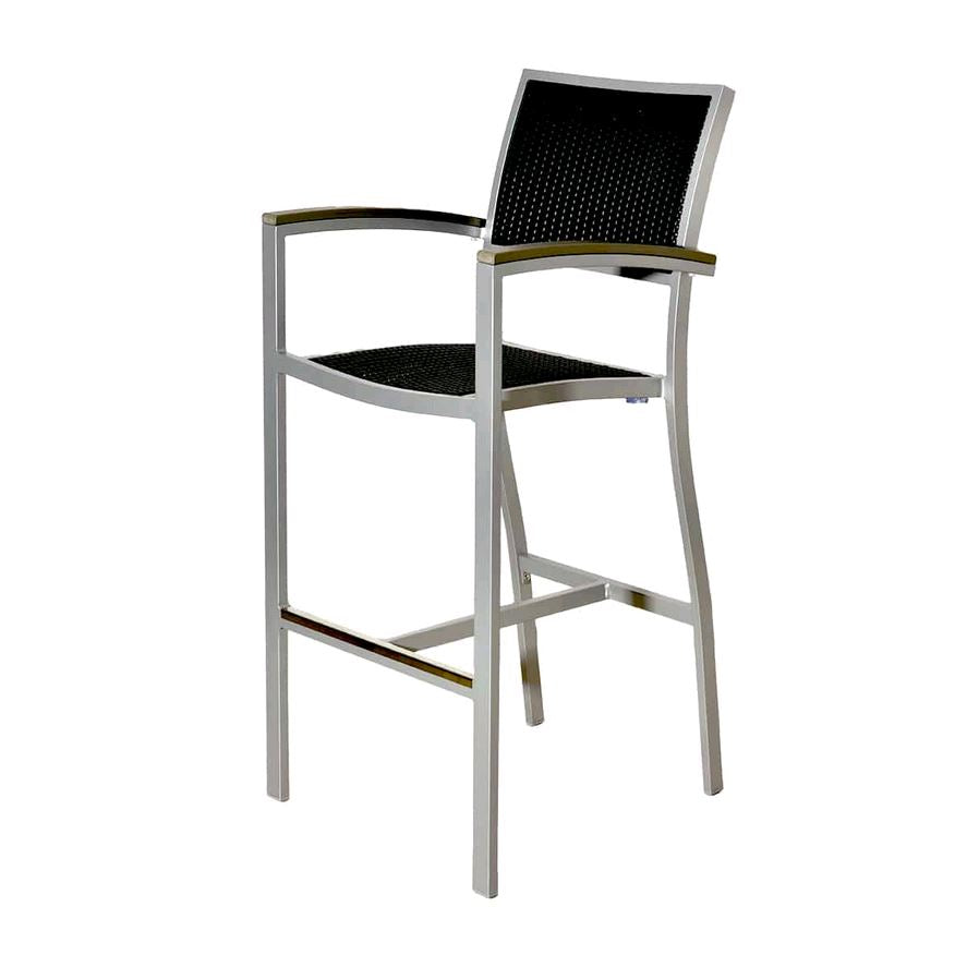 Bum Marco Wicker Bar Stool With Arms