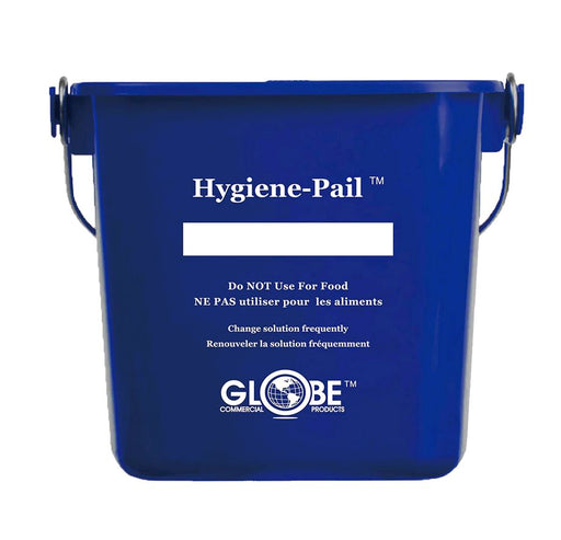 Globe Commercial 6 quart Blue Sanitizing Hygiene Pail 3616B