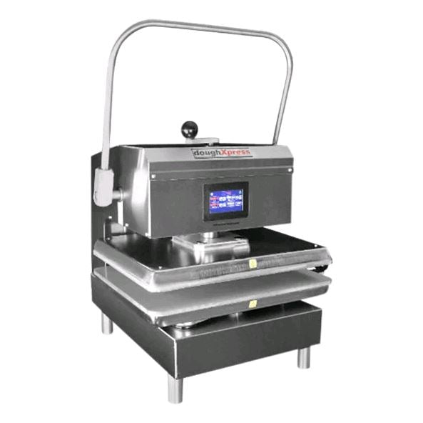 DoughXpress TX Series Dual-Heat Manual Stainless Steel Heavy-Duty Tortilla Dough Press TXM-SS