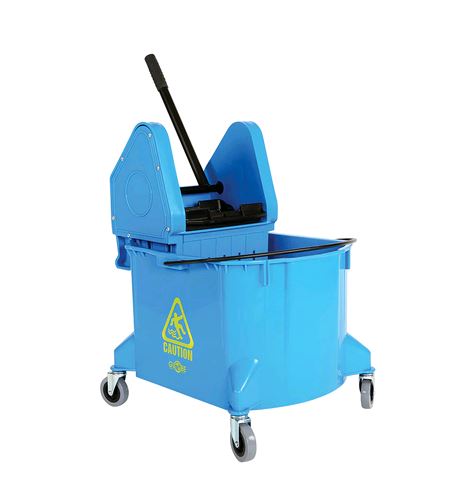 Globe Commercial - Bucket & Wringer 40 Qt Blue Downpress 3078B - (1 Combo)