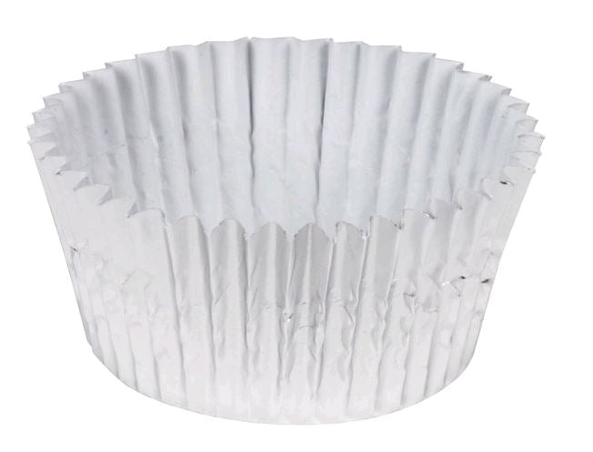 Mini Gold Flared Cupcake cups on white background