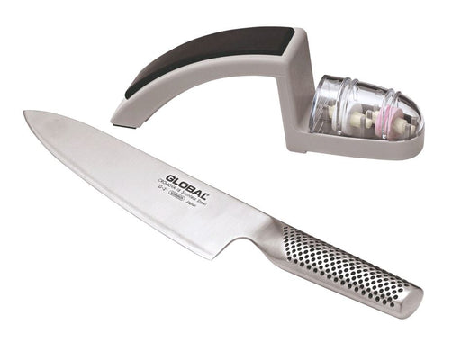 Global  Knife & Sharpener Set 71G2220GR2 (2 pc Set)