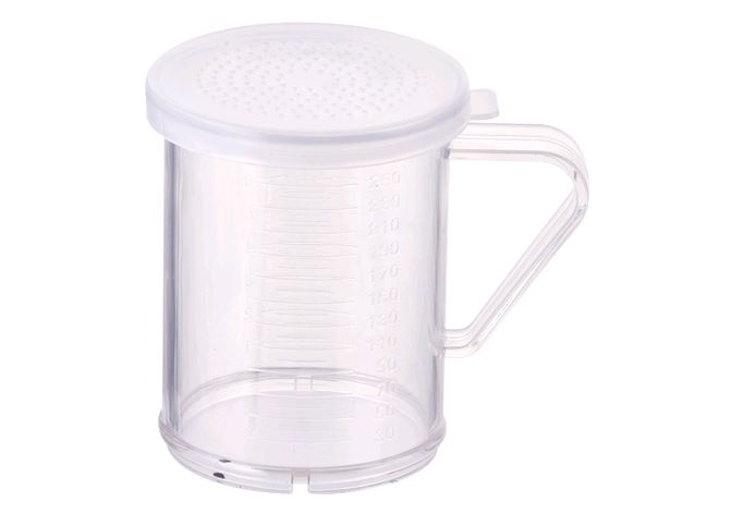 Winco 10 oz Dredge Set with 3 Clear Snap-On Lids PDG-10