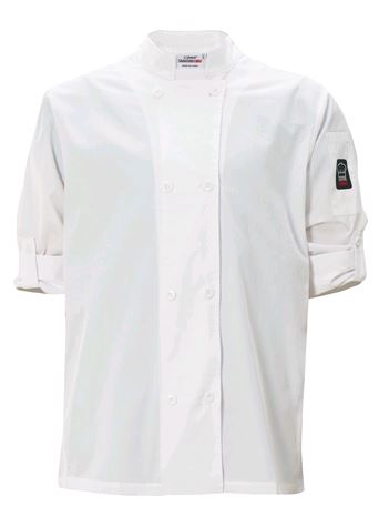 Winco Ventilated White Small Chef Jacket UNF-12WS