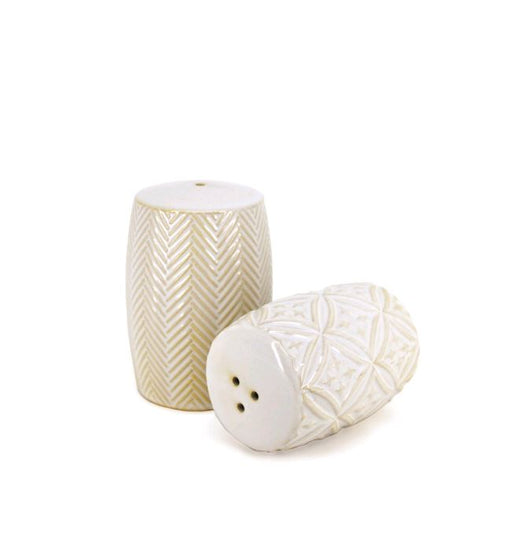 Danesco La Petite Cuisine Textrured Salt & Pepper Shakers 481105 WH