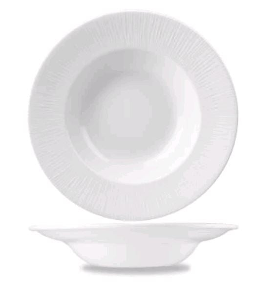 Churchill Super Vitfrified Bamboo 16.5oz Wide Rim White Bowl WHBALWBL1
