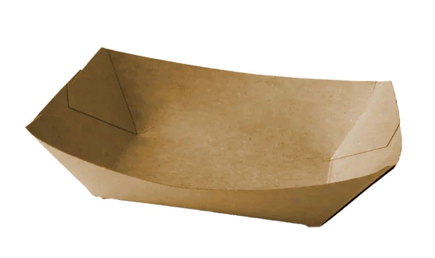 Globe Commercial - Kraft Boat Trays with PE Lining
