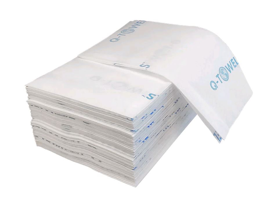 Globe Q-Towels Sanitizer Compatible Food Service Wiper Towels