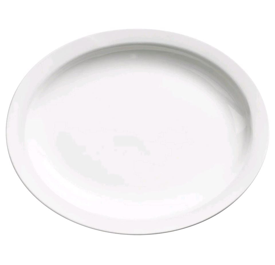 Browne - Palm Platter, Oval, 11.5", White, 563968 - (Case of 12)