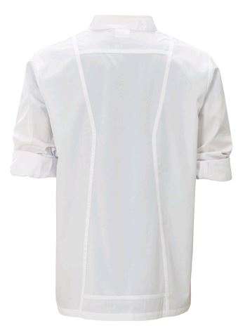 Winco Ventilated White Medium Chef Jacket UNF-12WM