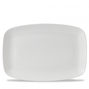 Churchill 13 7/8"x 9 5/8" Oblong White Plate WH XP141 - (Case of 6)