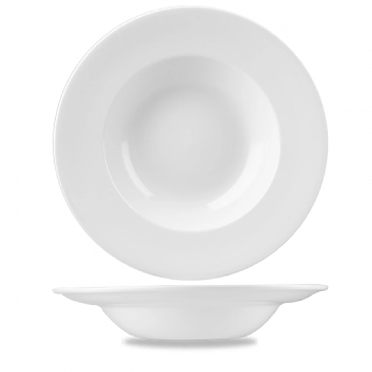Churchill White Rolled Edge 16.5oz Bowl WHVWBL1 on white background