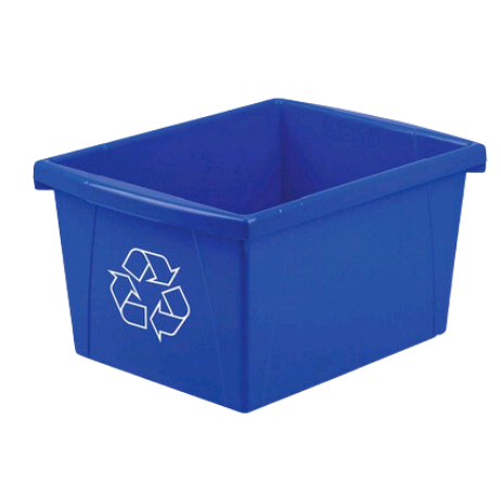 Corpex Recycling Bin Letter Size 15.14 L Capacity, Rectangular, Heavy Duty, Crack Resistant, Dent Resistant, 8