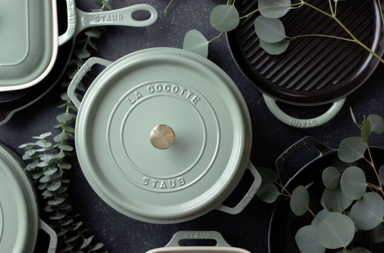Staub 5 1/2 qt Enameled Cast Iron Cocotte with Lid