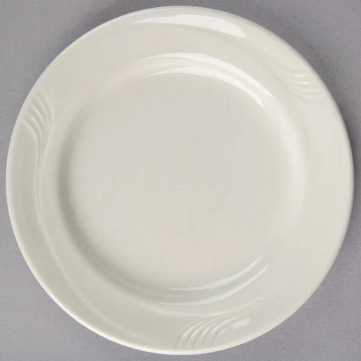 Oneida Espree 6 1/4" Cream White China Plate - 36/Case F1040000117*