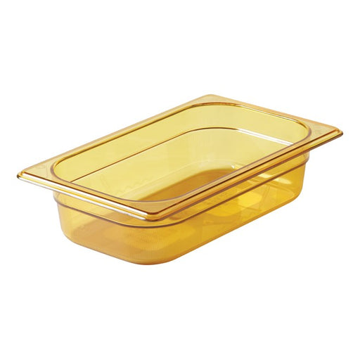 Rubbermaid Insert Pan 1/4 Size Hot 2.5" Deep Amber FG210P00AMBR*