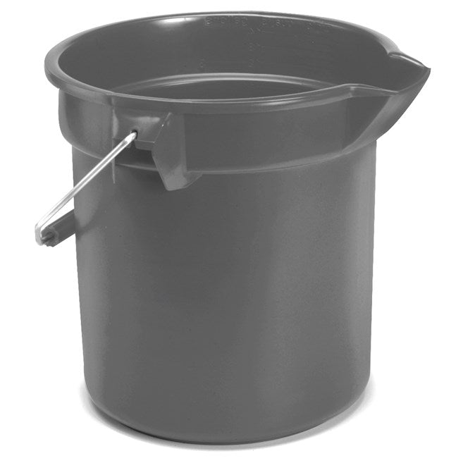 Rubbermaid 10 QT Round Bucket, Gray FG296300GRAY