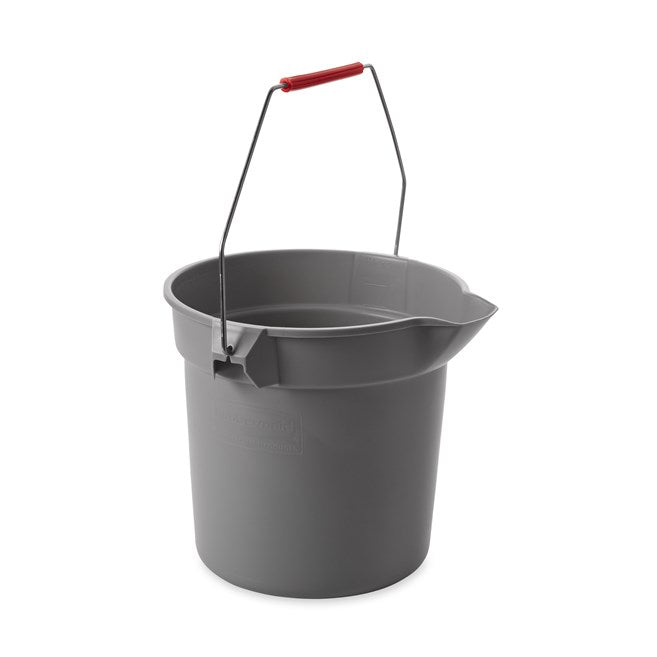 Rubbermaid 10 QT Round Bucket, Gray FG296300GRAY