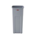 Rubbermaid® Untouchable 92 Qt. / 23 Gallon Gray Square Trash Can FG356988GRAY