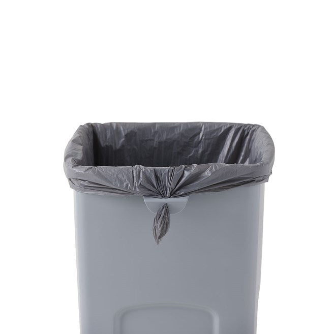 Rubbermaid® Untouchable 92 Qt. / 23 Gallon Gray Square Trash Can FG356988GRAY