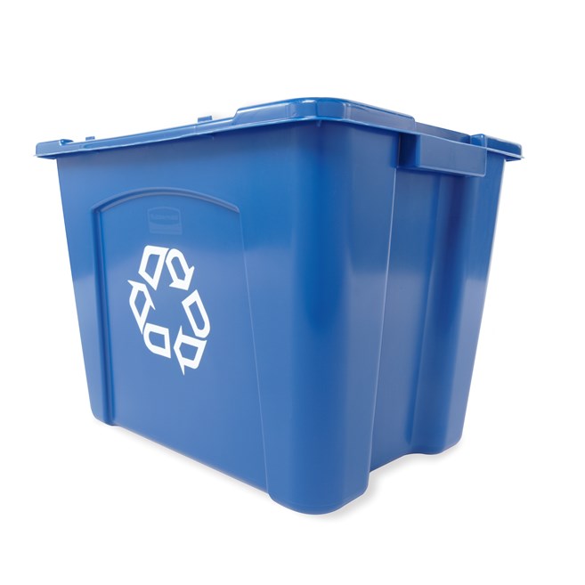 Rubbermaid Recycling Box 14 Gal Blue FG571473BLUE*