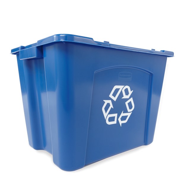 Rubbermaid Recycling Box 14 Gal Blue FG571473BLUE*