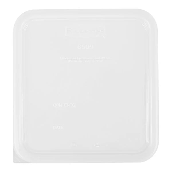 Rubbermaid Lid for 2, 4, 6 & 8 QT CARB-X® Square Food Containers FG650900WHT