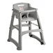 Rubbermaid® Platinum Sturdy Chair Restaurant High Chair with Wheels - Assembled FG780508PLAT