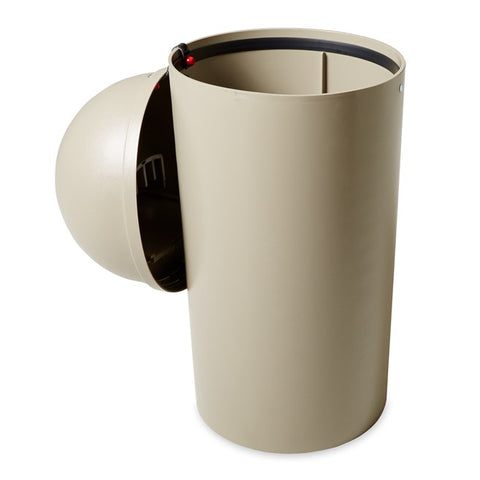 Rubbermaid Commercial Marshal Classic 25-Gallon Trash Can – White, Durable Outdoor/Indoor Container With Ashtray & Doors - View #6