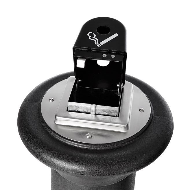 Rubbermaid GroundsKeeper® Tuscan Receptacle Black FG9W3000BLA