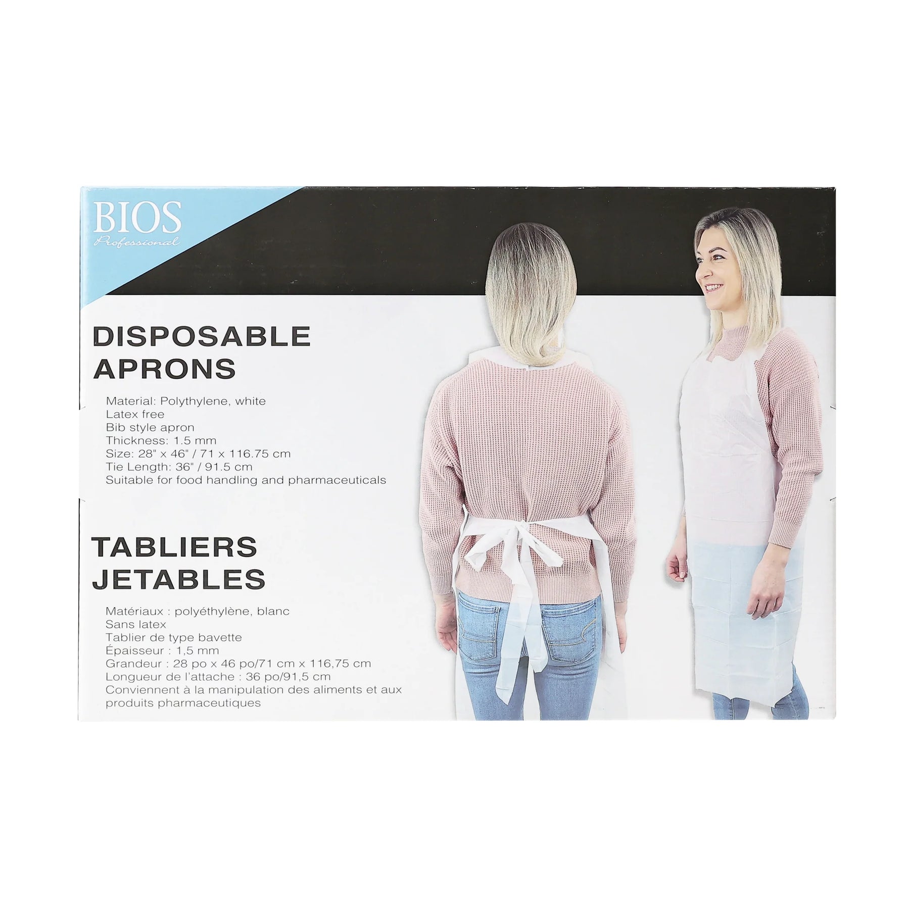 BIOS Disposable Bib Apron White FS701