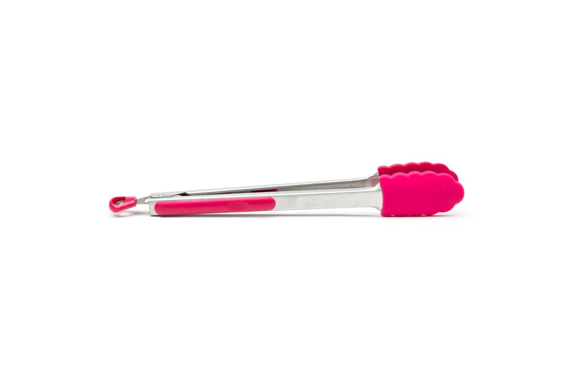 Fox Run 12" LOCKING TONGS, RASPBERRY 6073 1/1EA