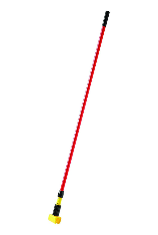 Rubbermaid Wet Mop Handle Clamp-On Connection, Fiberglass, 60" Handle Red FGH24600RD00