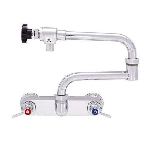 Fisher 3/4" Adjustable Wall-Mount Pot Filler Faucet, 8" Centers, Lever Handles, Check Stems, 10" Control Spout & 10" Double-Joint Arm 2267*