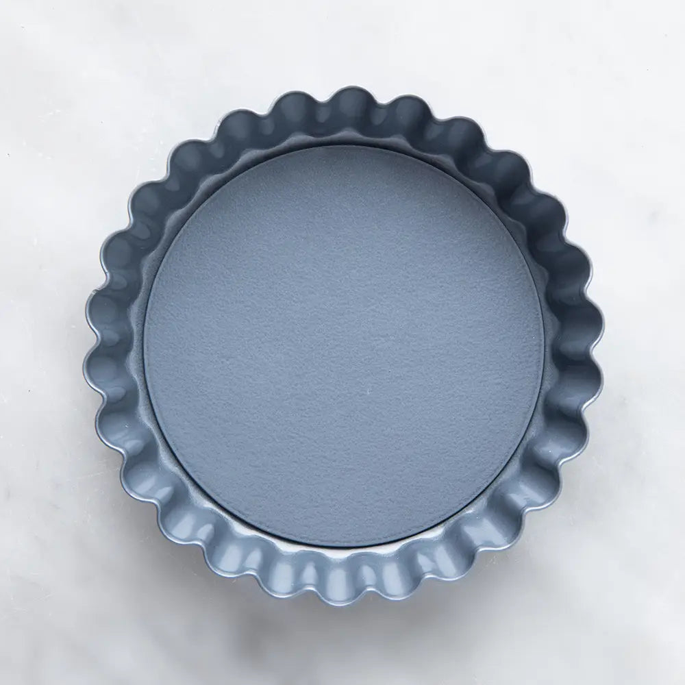 Fox Run - Mini Quiche Pan, Loose Bottom, 4 × 4 × 0.75 inches, Metallic, 4446