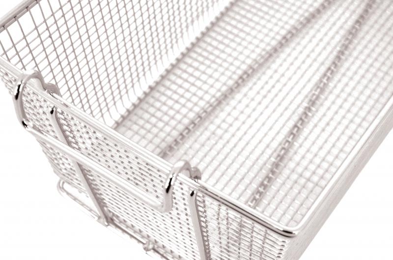 Omcan - Fry Basket w/ Yellow Handle 16 3/4