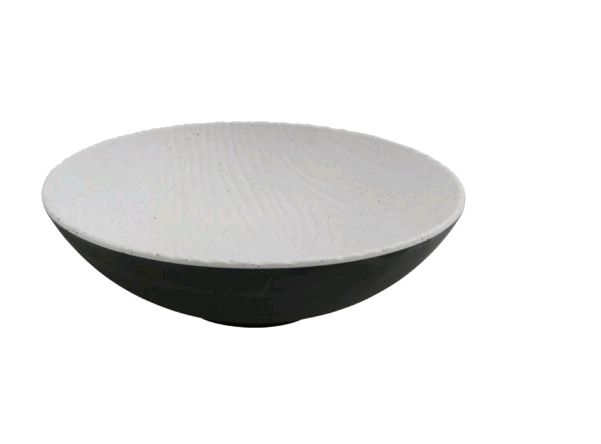 G.E.T. Cheforward Melamine, Stone Natural with Black Exterior Bowl 192 OZ, 13x4