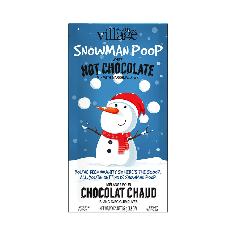 Gourmet Village Snowman Poop White Hot Chocolate with mini Marshmallows GCHOMSP