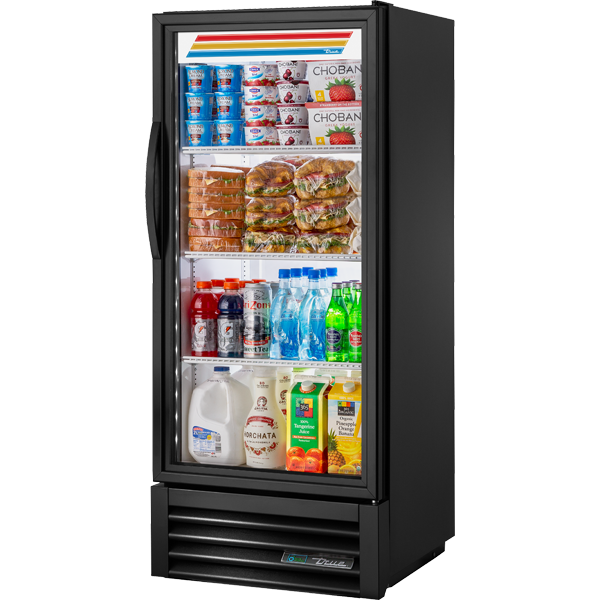 True - Refrigerated Merchandiser, Swing Door, one-section, black, GDM-10-58-HC~TSL01, 1/1EA